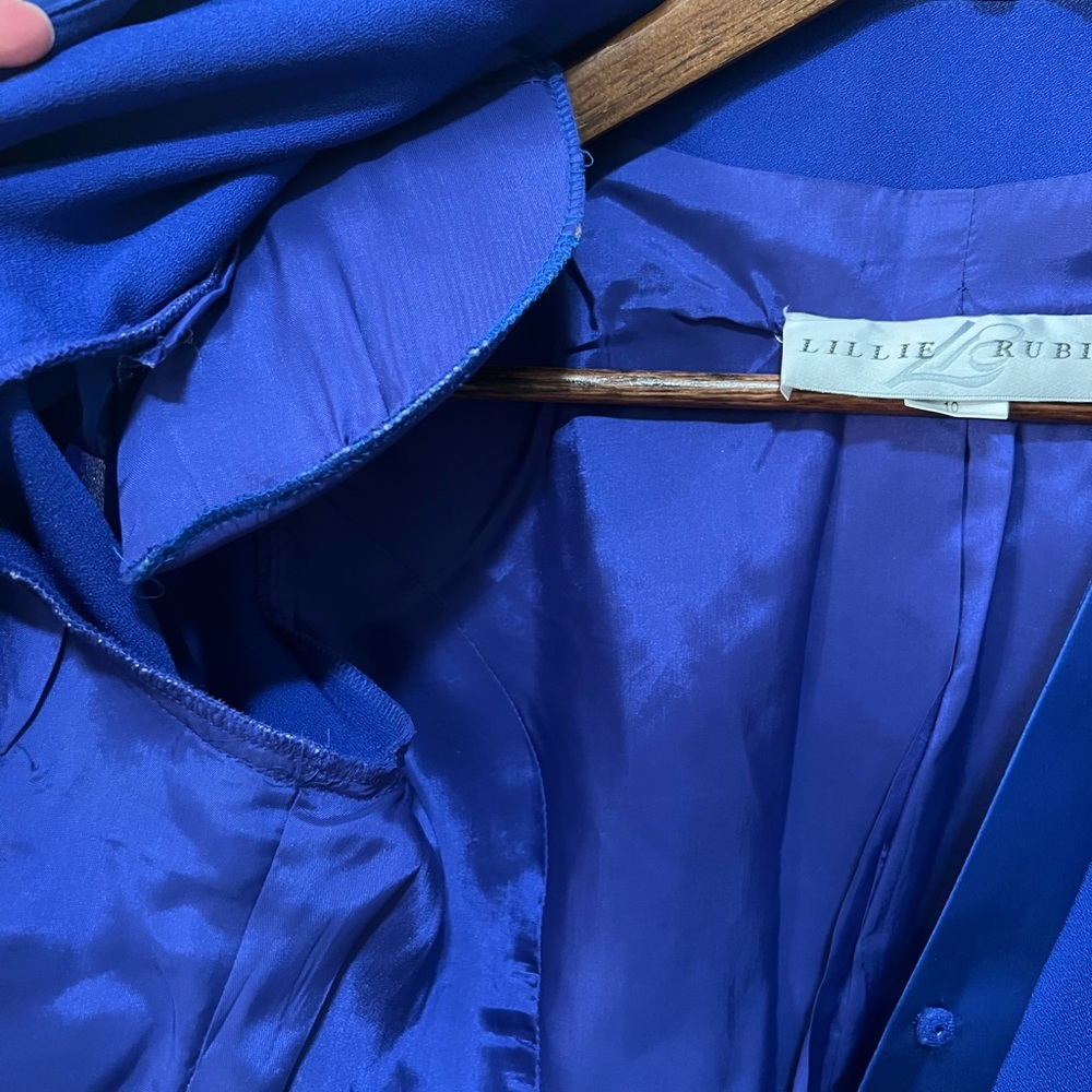 ❌SOLD❌STUNNING Vintage Royal Blue Suit Blazer - Picture 4 of 8